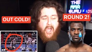 THE MMA GURU REACTS TO ANTHONY JOSHUA KNOCK OUT FRANCIS NGANNOU OUT COLD IN ROUND 2 [upl. by Gothurd186]