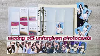 ♡ storing and organizing kpop photocards 5 ♡ completing ot5 unforgiven le sserafim  poblucky draw [upl. by Taro]