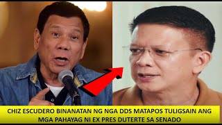 CHIZ ESCUDERO BINUWELTAHAN NG DDS SUPPORTERS MATAPOS TULIGSAIN SI EX PRES RODRIGO DUTERTE ALAMIN [upl. by Ball]