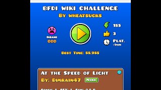 BFDI WIKI CHALLENGE PLATFORMER CHALLENGELIST Geometry Dash [upl. by Namrak]