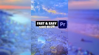 Blur Sides of Vertical Video in Premiere Pro Easy Tutorial [upl. by Alene]