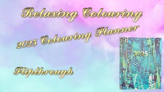 Flipthrough  2025 Coloring Planner by Sarah Renae Clark [upl. by Aisaim314]