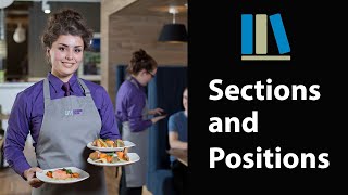 SECTIONS AND POSITION NUMBERS  Food and Beverage Service Training 9 [upl. by Pulchia]