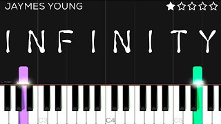 Jaymes Young  Infinity cuz I love you for infinity TikTok  EASY Piano Tutorial [upl. by Thorin]