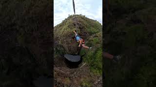 LArt de rester viril en toute situation 🤣 iledelareunion adrenaline sauts jump vertigo [upl. by Helli]