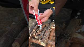 Survival Skills Styrofoam vs Gasoline💯bushcraft skills lifehacks [upl. by Duaner]