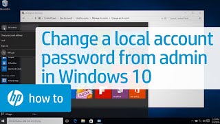 Changing a Local Account Password from an Administrator Account in Windows 10  HP Computers  HP [upl. by Sekoorb210]