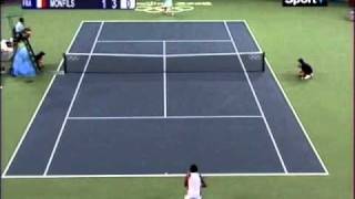 Monfils vs Nalbandian  Bejing 2008  Amazing point [upl. by Boland671]