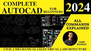 AutoCAD 2024 in 2 Hours  Complete AutoCAD for Beginners  Mechanical Civil Electrical Arch [upl. by Sarilda704]