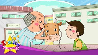 A Lazy Boy Who Became a Cow  What are you doing present progressive  English story for Kids [upl. by Cordie]