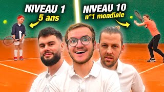 Affronter des joueurs de tennis du niveau 1 à 10  qui les battra tous [upl. by Rainger]