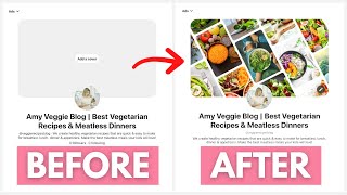 How to Customize a Pinterest Profile Cover Free Template [upl. by Bertila745]