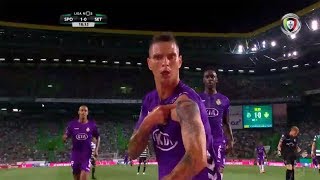 Goal  Golo Zequinha Sporting 11 V Setúbal Liga 1819 2 [upl. by Doretta672]