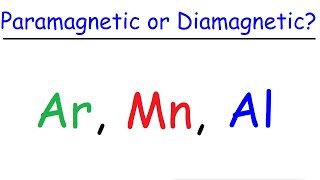 Paramagnetic amp Diamagnetic Elements  Paired amp Unpaired Electrons [upl. by Arinaid]