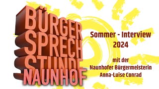 Sommerinterview aus Naunhof mit Bürgermeisterin AnnaLuise Conrad [upl. by Peppard]