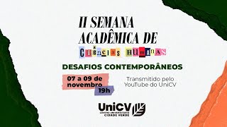 II SEMANA ACADÊMICA DE CIÊNCIAS HUMANAS [upl. by Denn]