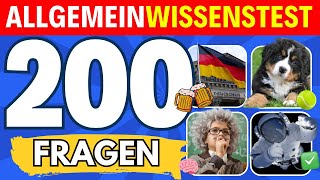 XXLAllgemeinwissenstest mit 200 Fragen  Wissensmarathon Quiz aus 10 Gebieten [upl. by Streeto645]