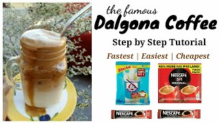 How to make Dalgona Coffee at Home  Frothy Coffee 3in1 Coffee amp Bearbrand [upl. by Yks75]