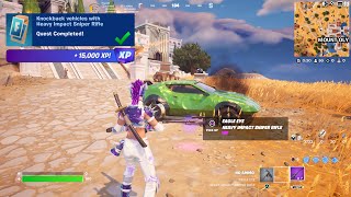 Fortnite  Knockback Vehicles With Heavy Impact Sniper Rifle WEEK 6 Quests Challenges [upl. by Otrebmuh13]