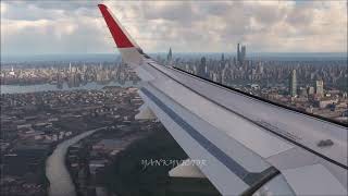 AWESOME Landing at La Guardia Airport NY  JetBlue A320 Scenic Approach Flyover Manhattan [upl. by Geithner]