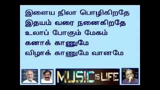 Ilaya Nila Pozhigirathu Youtube Tamil Karoake [upl. by Sucramel]