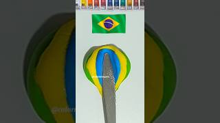 When I mixing color 🇧🇷 colormixing brazil flag mixing brasil asmrmixing viralshorts [upl. by Anaid]