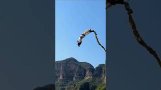 Girl did bungee jumping to go viral shorts shortvideo [upl. by Aierbma]