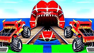 MONSTER TRUCK MEGA RAMP RACINGIMPOSSIBLE STUNTS DRIVERULTIMATE 4X4 GT CAR STUNT RACING  GAMEPLAY [upl. by Airrotal855]