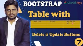 7 Bootstrap Table with Insert Update Delete buttons and icons  Bootstrap 5 Tutorials [upl. by Karina]