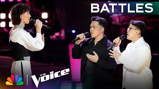 Frank Garcia and Garcia Twins Give Crazy Harmonies Performing quotMillion Reasonsquot  The Voice Battles [upl. by Krebs328]