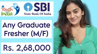 SBI Paid Internship Program for all Fresher Graduates  Any Stream  SBI Youth for India Fellowship [upl. by Ecirted671]