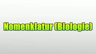 Nomenklatur Biologie [upl. by Ingraham]