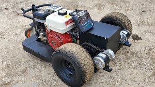 HOMEMADE RC LAWN MOWERROBOT LAWN MOWER [upl. by Nivrem642]