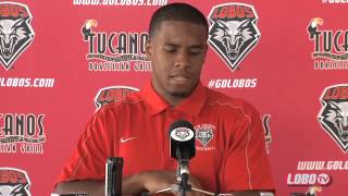 2013 Lobo Football  Lobo Media Day RB Kasey Carrier Press Conference [upl. by Ashley876]