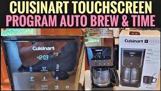 HOW TO PROGRAM AUTO BREW Cuisinart 14 Cup Touchscreen Coffee Maker DCCT20 SET TIME [upl. by Brittaney]