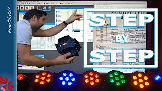 Tutorial Install Interface usb dmx 512 FreeStyler DMX setting LED Par FreeStylerDMX LixasaDmx [upl. by Atinor]