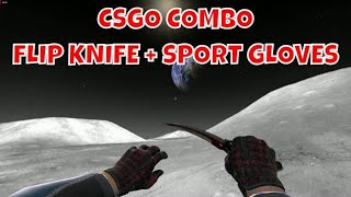 CSGO COMBO  Flip Knife Autotronic BS  Sport Gloves Scarlet Shamagh BS [upl. by Agnes]