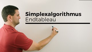 Simplexalgorithmus Endtableau Optimaltableu Werte ablesen  Mathe by Daniel Jung [upl. by Burdelle619]