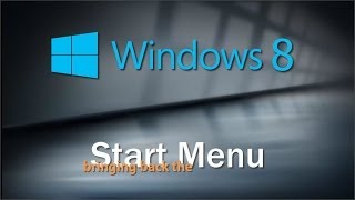 Windows 881 How to install the quotSTART MENUquot [upl. by Croft]