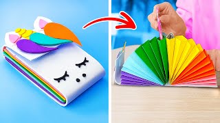 Genius School Hacks and DIY Stationery Projects You Wont Believe 📝✨ [upl. by Marabel766]