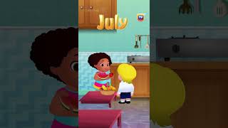 Months of the year song Shorts ChuChuTV NurseryRhymes KidsSongs kidsshorts learningsongs [upl. by Ynhoj]