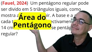 Um pentágono regular pode ser divido em 5 triângulos iguais como mostra a figura a seguir [upl. by Nalod367]