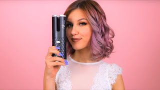 Short Hair Curls using Wylera Dreamwave Hair Curler with stellacini [upl. by Shaun]