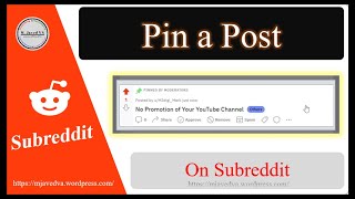 How to Pin a Post on Subreddit [upl. by Arac]