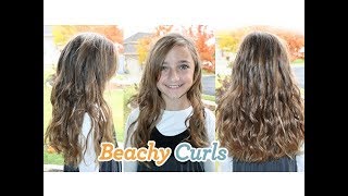 Beachy Curls  Curly Hair  Cute Girls Hairstyles [upl. by Ahsuatan]