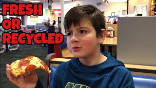 Kid Temper Tantrum Tests Chuck E Cheese Pizza  Is It Recycled [upl. by Nessnaj538]