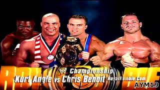 Kurt Angle vs Chris Benoit Royal Rumble 2003 Highlights [upl. by Sdlonyer]