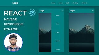 React Navbar Tutorial Responsive and Dynamic React Component [upl. by Olshausen895]