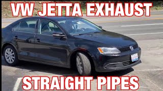 2014 VW Jetta EXHAUST w STRAIGHT PIPES [upl. by Dnilazor]