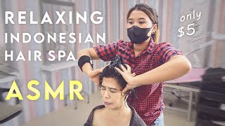 ASMR Creambath  Worlds Most Complete Hair Spa Treatment Only in Indonesia [upl. by Eciruam]